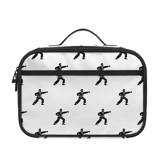 Karate Fighter Pattern Print Portable Lunch Bag