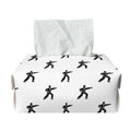 Karate Fighter Pattern Print Rectangle Tissue Box Cover