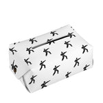 Karate Fighter Pattern Print Rectangle Tissue Box Cover
