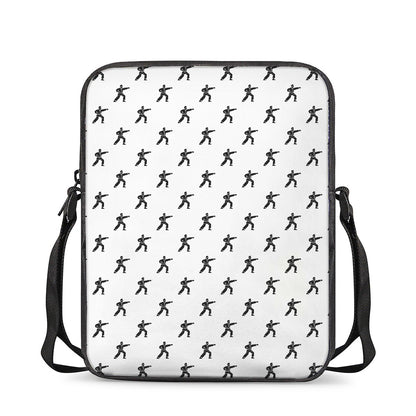 Karate Fighter Pattern Print Rectangular Crossbody Bag