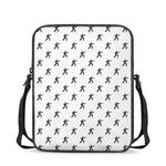 Karate Fighter Pattern Print Rectangular Crossbody Bag
