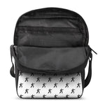 Karate Fighter Pattern Print Rectangular Crossbody Bag