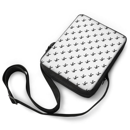 Karate Fighter Pattern Print Rectangular Crossbody Bag