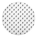 Karate Fighter Pattern Print Round Blanket