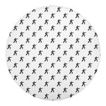 Karate Fighter Pattern Print Round Blanket