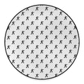 Karate Fighter Pattern Print Round Floor Mat