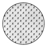 Karate Fighter Pattern Print Round Floor Mat