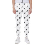 Karate Fighter Pattern Print Scuba Joggers