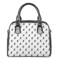 Karate Fighter Pattern Print Shoulder Handbag
