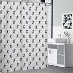 Karate Fighter Pattern Print Shower Curtain