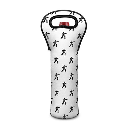 Karate Fighter Pattern Print Single Neoprene Wine Tote