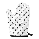 Karate Fighter Pattern Print Single Oven Mitt