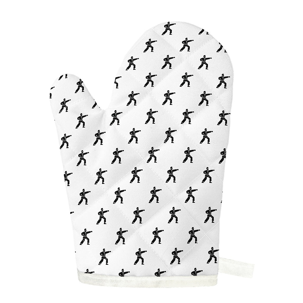 Karate Fighter Pattern Print Single Oven Mitt
