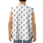 Karate Fighter Pattern Print Sleeveless Baseball Jersey