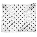 Karate Fighter Pattern Print Tapestry