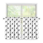 Karate Fighter Pattern Print Tier Curtains