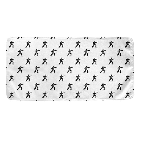 Karate Fighter Pattern Print Towel