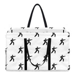 Karate Fighter Pattern Print Utility Tote Bag