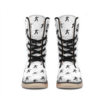 Karate Fighter Pattern Print Winter Boots