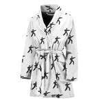 Karate Fighter Pattern Print Women's Bathrobe