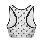 Karate Fighter Pattern Print Women's Sports Bra