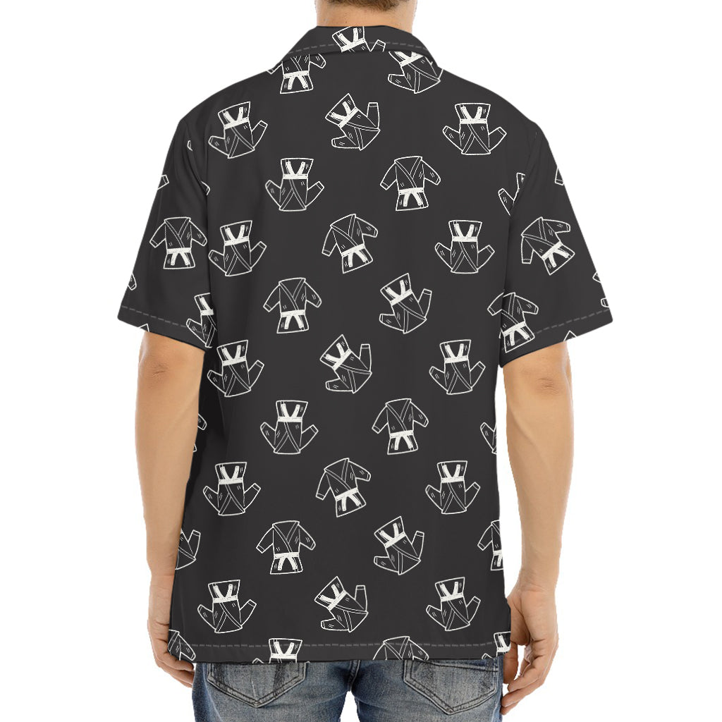 Karate Gi Pattern Print Aloha Shirt