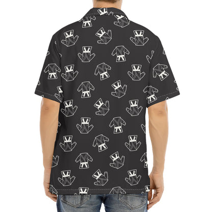 Karate Gi Pattern Print Aloha Shirt