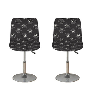 Karate Gi Pattern Print Bar Stool Covers