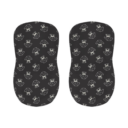 Karate Gi Pattern Print Bar Stool Covers