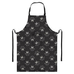 Karate Gi Pattern Print Bib Apron With Pocket