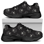 Karate Gi Pattern Print Black Chunky Shoes