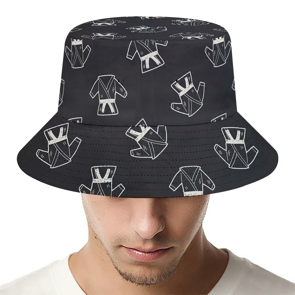 Karate Gi Pattern Print Bucket Hat