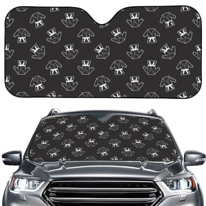 Karate Gi Pattern Print Car Windshield Sun Shade