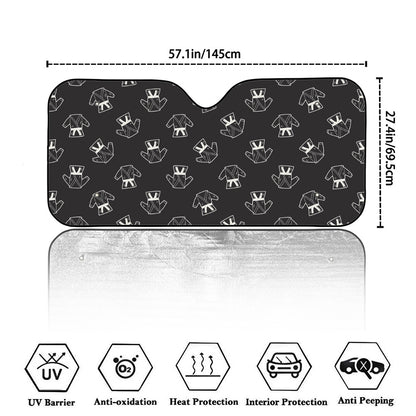Karate Gi Pattern Print Car Windshield Sun Shade