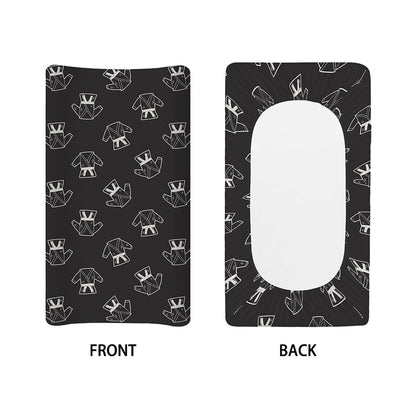 Karate Gi Pattern Print Changing Pad Cover