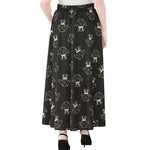 Karate Gi Pattern Print Chiffon Maxi Skirt