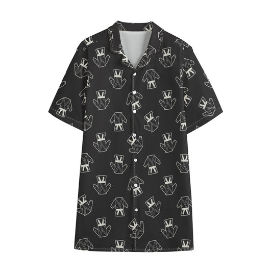Karate Gi Pattern Print Cotton Hawaiian Shirt