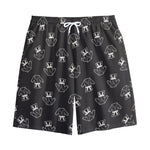 Karate Gi Pattern Print Cotton Shorts