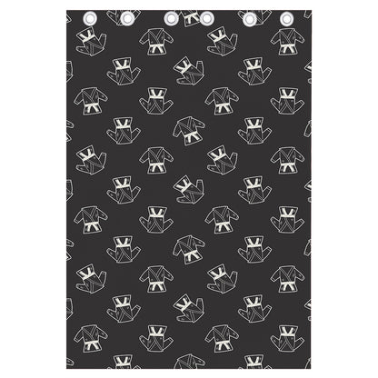 Karate Gi Pattern Print Curtain