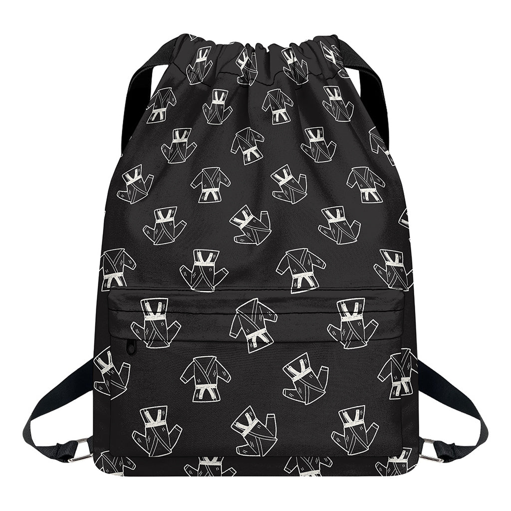 Karate Gi Pattern Print Drawstring Backpack