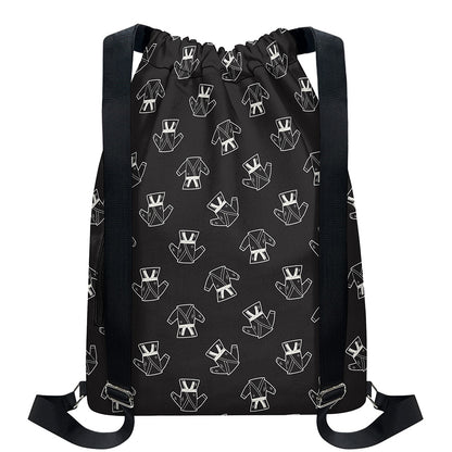 Karate Gi Pattern Print Drawstring Backpack