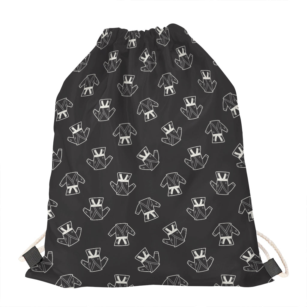 Karate Gi Pattern Print Drawstring Bag
