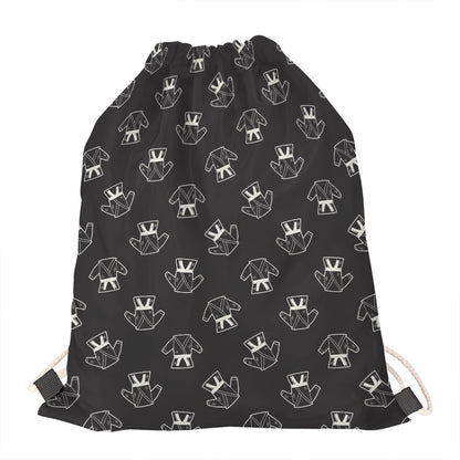 Karate Gi Pattern Print Drawstring Bag