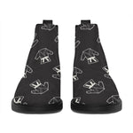 Karate Gi Pattern Print Flat Ankle Boots