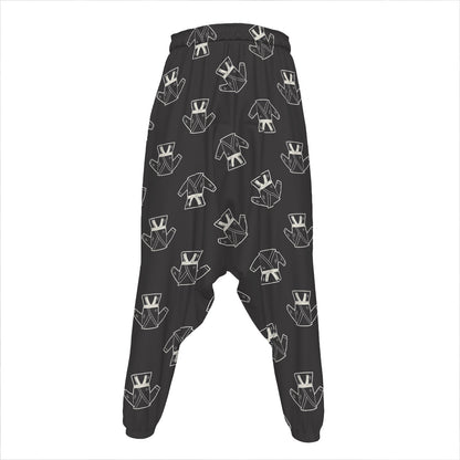 Karate Gi Pattern Print Hammer Pants