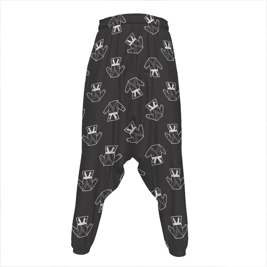 Karate Gi Pattern Print Hammer Pants