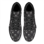 Karate Gi Pattern Print High Top Leather Sneakers