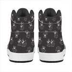 Karate Gi Pattern Print High Top Leather Sneakers