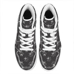 Karate Gi Pattern Print High Top Leather Sneakers