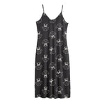 Karate Gi Pattern Print Jersey Midi Cami Dress